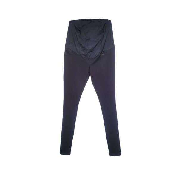 NEW Sz XS Ingrid & Isabel Maternity Crossover Panel Active Pants leggings black - Picture 3 of 8